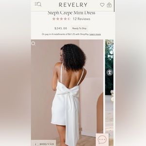 Revelry White Steph Crepe Mini Dress